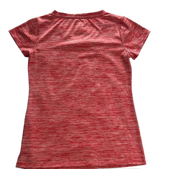 Ohio State OSU Varsity V Neck Women Red Marl Silver O Shirt Short Sleeve Medium - Picture 5 of 10